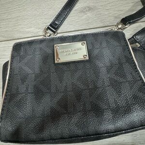 Michael Kors Black Crossbody Bag with Signature Monogram